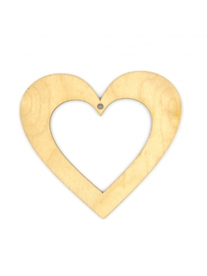 Bombka drewniana zawieszka serce 9 cm